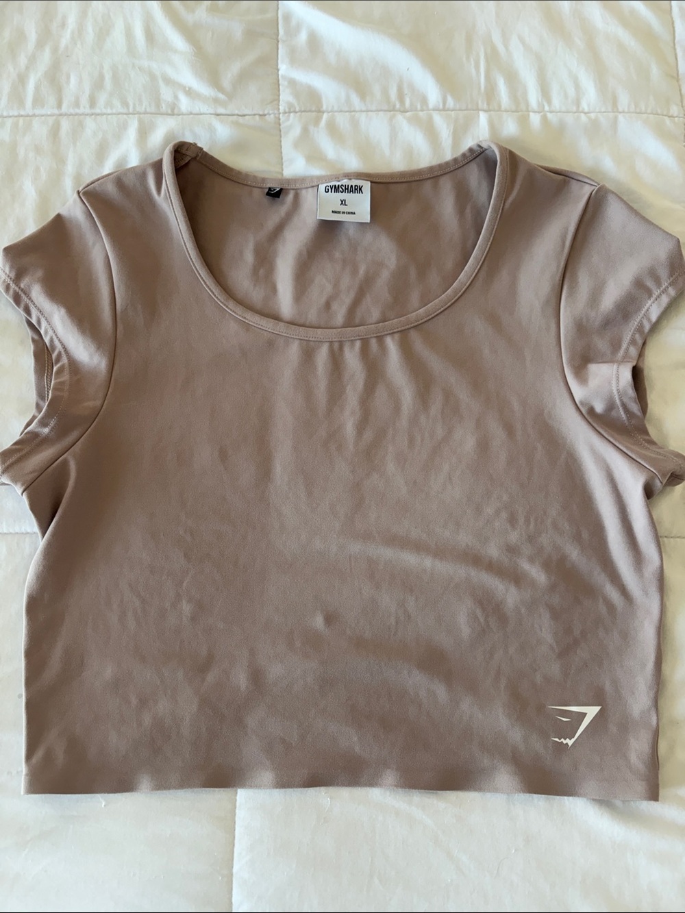 Gymshark Mauve Cropped Scoop-Neck Training Top